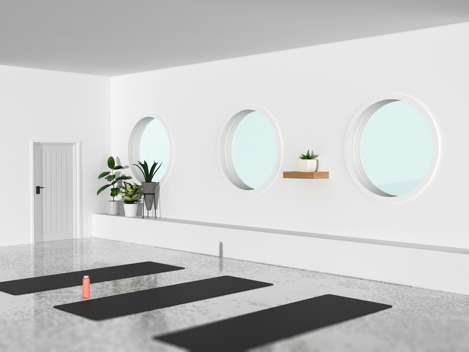 A quiet, empty studio filled with soft natural light